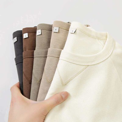 Dengjue Mens New Twill Double-sided Cotton Khaki Raglan Sle