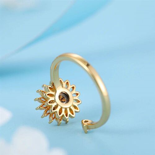 Fidget Anti Sress Anxiety Rings for Women Stainless Steel Go