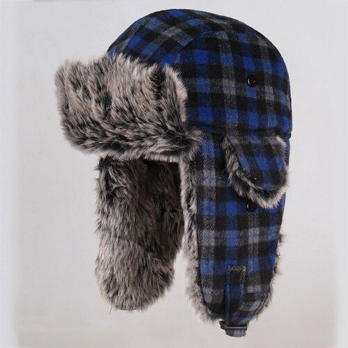 Winter Thickened and Furred Lei Feng Cap Outdoor Riding Wind
