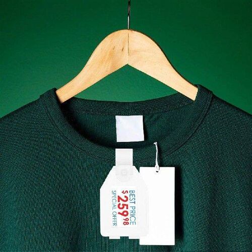 50 Pcs Price Display Board Retail Tags Transparent Plastic