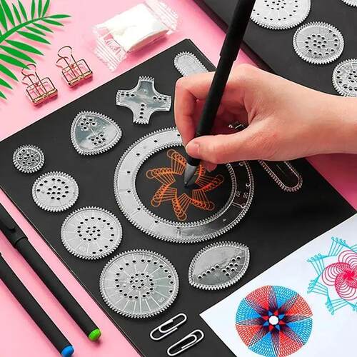 10-33pcs Spirograph Design Arts Craft Kit Classic Amazing Ra