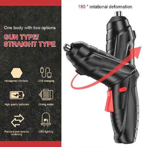 3.6V Wireless Screwdriver Drill 50rpm Rechargeable Cordless