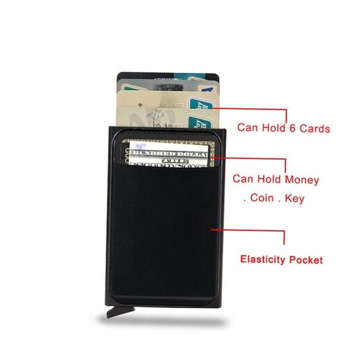 Rfid Smart Wallet Card Holder Metal Thin Slim Men Women Wal1