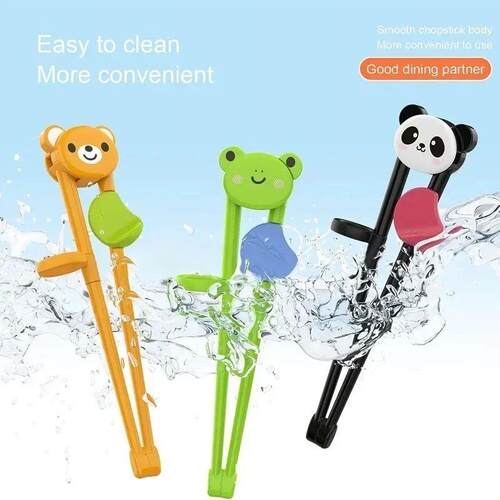 3/1PCS Cute Animal Learning Chopsticks for Children Cartoon