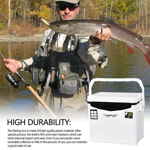 10L Fishing Cooler Box Outdoor Ice Box for Hiking Fishing Ta