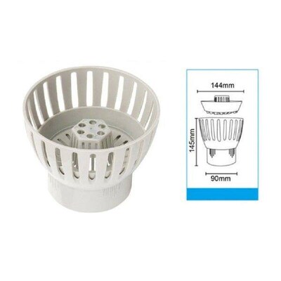 50/75/90/110mm Filter Koi Pond Drain Skimmer Easy Leaf