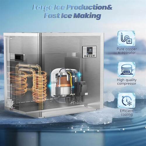 Commercial Ice Maker Machine-Head 550 lbs24 h Stainless Stee