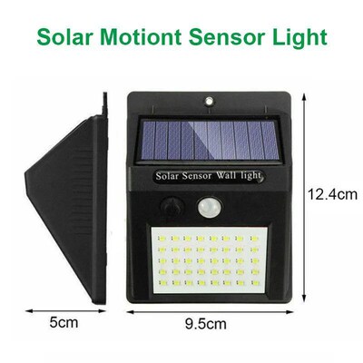 6/30 LED Solar Light PIR Motion Sensor Wall Light Outdoor So