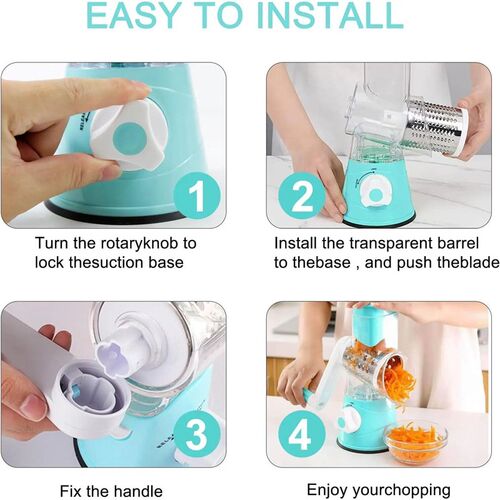 Multifunctional Drum Vegetable Slicer Hand Crank Home Kitche