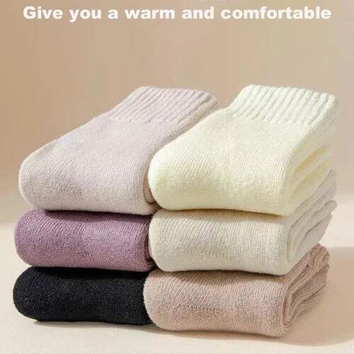 3 Pairs Women Socks Wool Autumn Winter Warm Snow Markron Col