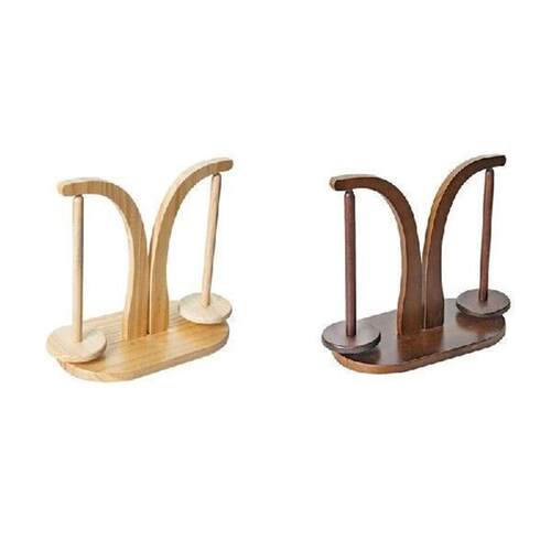 Disc+Double-Shaft+Wooden+Bobbin+Holder+Hand-Woven+Wool