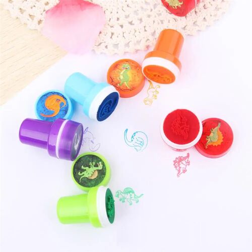 10 Pcs/Set Cute Stamp Toy Cartoon Dinosaur Animal Marine Lif