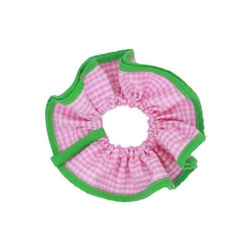 Summer candy hit color hair rope plaid hair ring girls hear