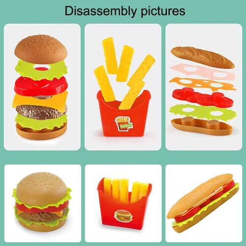 18PCS Toddler Girls Toys Play Food Pretend Set,Food Green St