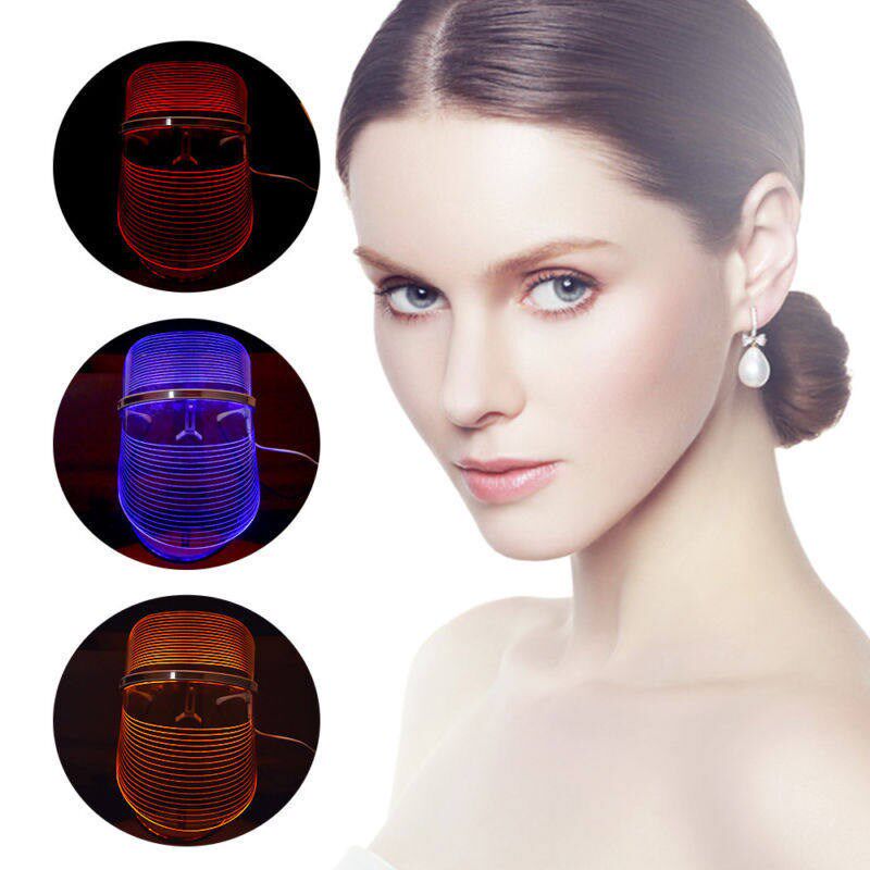 LED Light Photon Face Mask 3 Colors Skin Rejuvenation Whiten图片