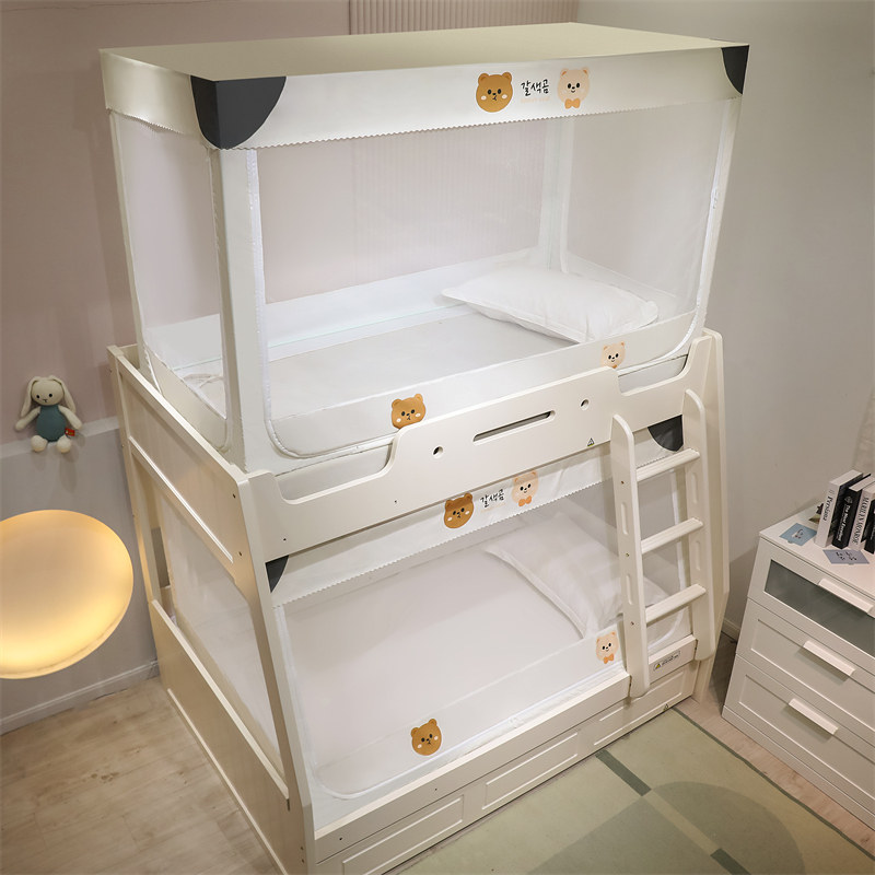 新款子母床上下铺蚊帐梯形三开门加厚支架儿童高低上下床纹账,床上用品,蚊帐,淘宝优惠券,粉丝福利购,淘宝优惠卷