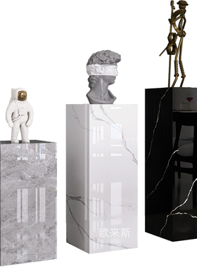 客厅落地花架摆件饰品石头底座大气上档次沙发电视柜旁边大型大件