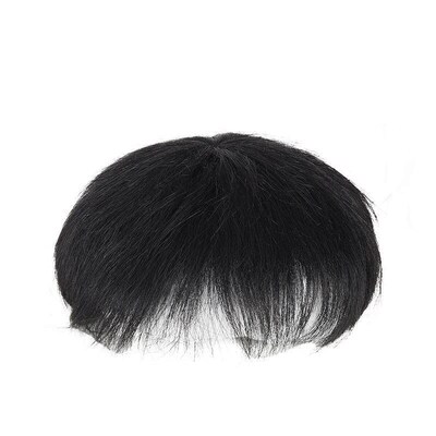 Mens reissue piece wig pullover real hair block top