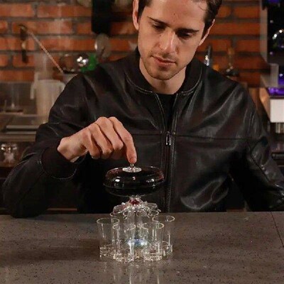 6 Shot Glass Dispenser And Holder Cocktail Dispenser