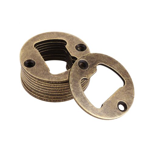 10pcs Bottle Opener Insert w/screw 40mm Round Iron Corn Beer