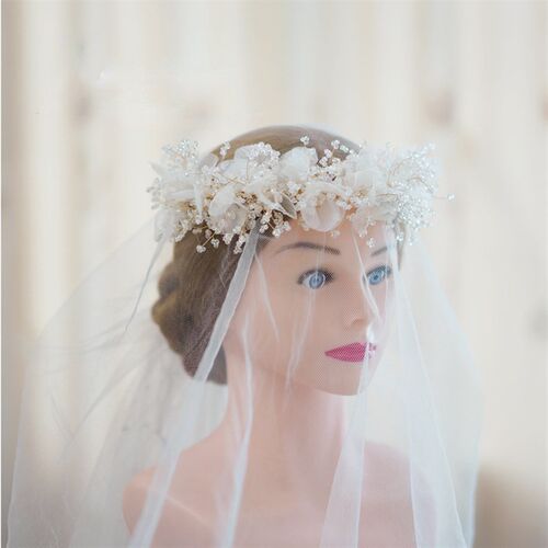 crepe beads hairbands Greek Beaded crepe hair tiara  bride h
