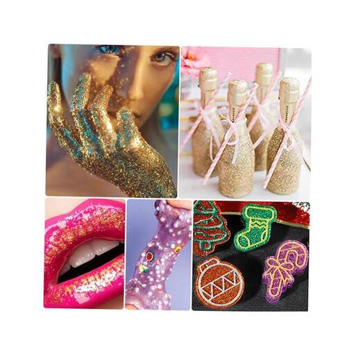 7Colors/Set Shinning Glitter Sequ Gel For Party Christmas DI