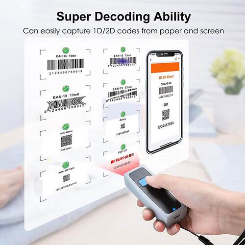 3-in-1 Mini Portable Bar Code Scanner 1D 2D QR Image Reader