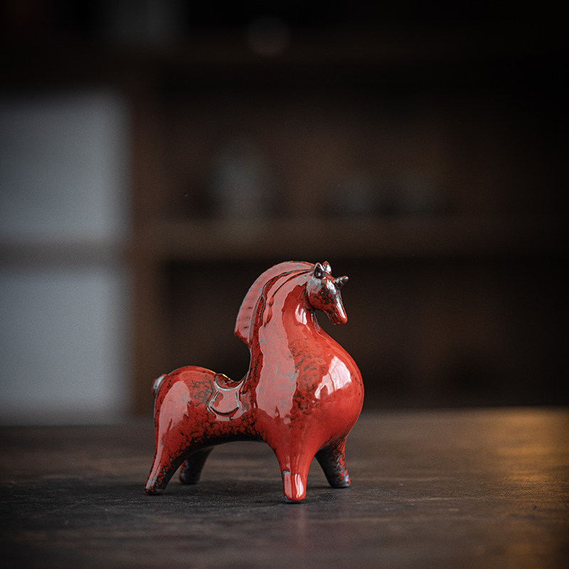 陶瓷小号唐马国风摆件创意家居客厅办公桌面招财马到成功装饰摆设,家居饰品,装饰摆件,淘宝优惠券,粉丝福利购,淘宝优惠卷