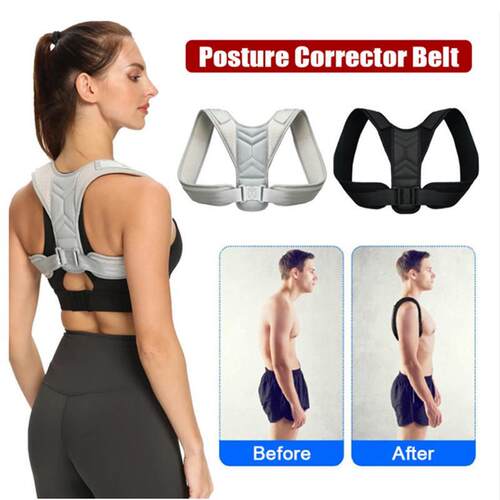 Medical Adjustable Back Posture Corrector Shoulder Support L