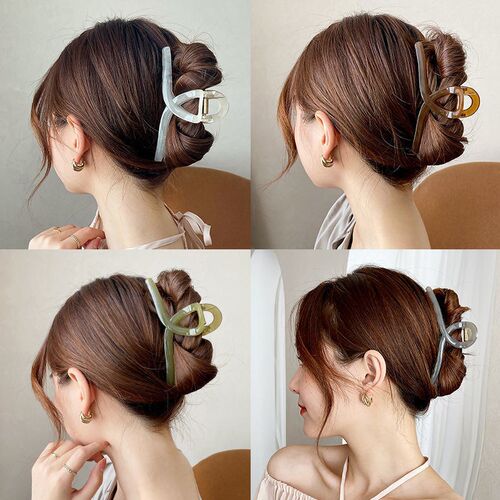 2023 Hair Claw Clip for Women Girl Plastic Transparent Large