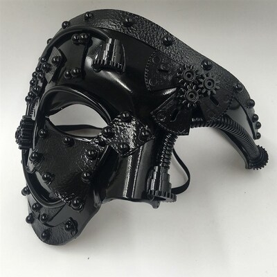Steampunk  Phantom Masquerade Cosplay Mask Ball Half Face