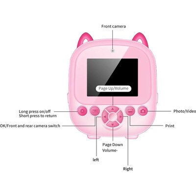 Children Digital Camera Instant Print for Kids Thermal Print