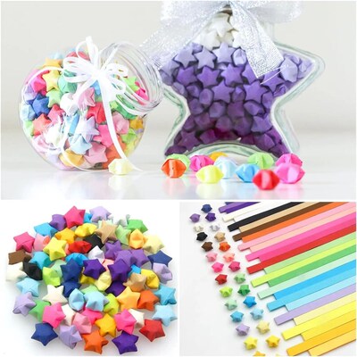 540pcs Origami Star Paper Strips Lucky Star Decoration Paper