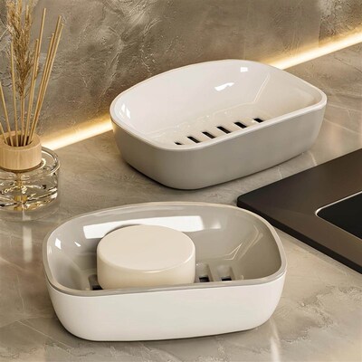 Luxury Soap Dish for Home Bathroom - Double Layer Draining L