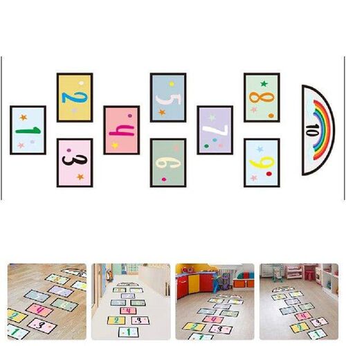Wall Stickers for Kids Hopscotch Floor Vision Toy Game