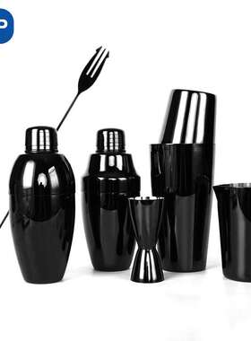 KLP不锈钢调酒器镜系列黑钛款调酒套装摇酒壶酒吧调酒师器具新款