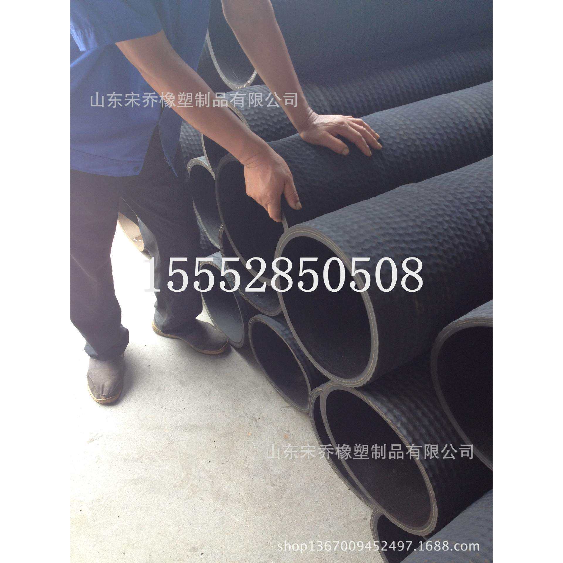 黑色橡胶钢丝波纹管173mm200mm219mm打桩机抽排泥浆橡胶管