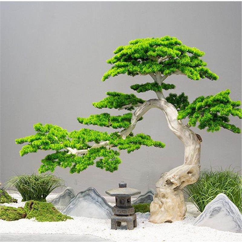仿真迎客松假松树大型装饰树酒店禅意景观摆件玄关新中式绿植造景