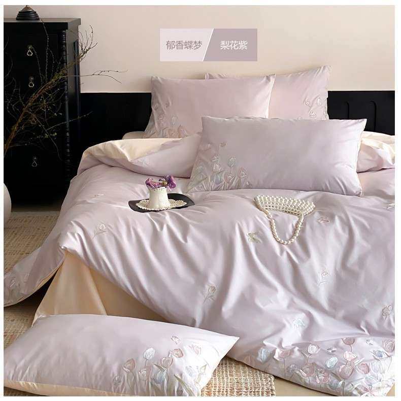 高端轻奢风40支全棉水洗棉刺绣床上四件套全棉被套床单三件套床品,3C数码配件,其它配件,淘宝优惠券,粉丝福利购,淘宝优惠卷