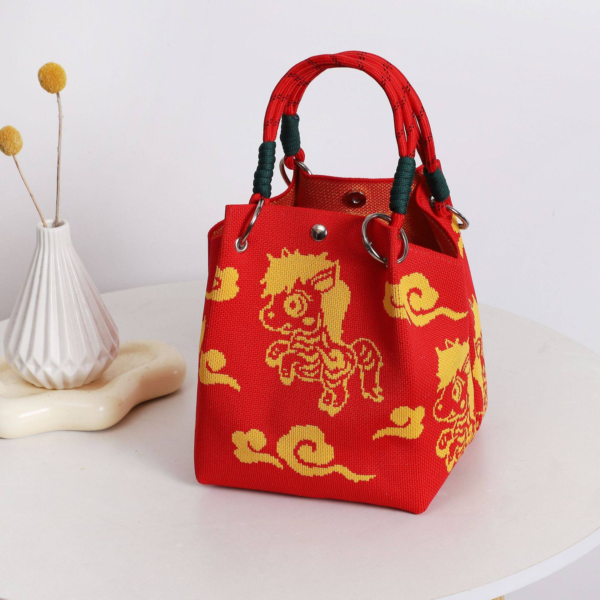 新年马年环扣手拎包手提包礼品包针织包小方包收纳包,箱包皮具/热销女包/男包,小方包,淘宝优惠券,粉丝福利购,淘宝优惠卷