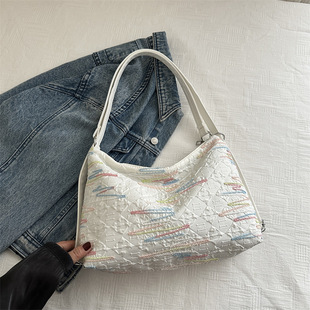 2024新款手抓纹轻质单肩包女小众设计双肩包斜挎包多种背法托特包