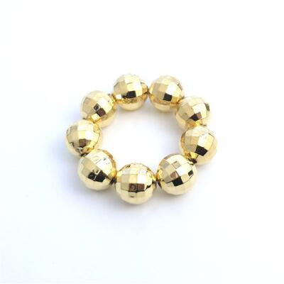 Leather Cord Gilded Globe Bead Pendant Women Collarbone Neck