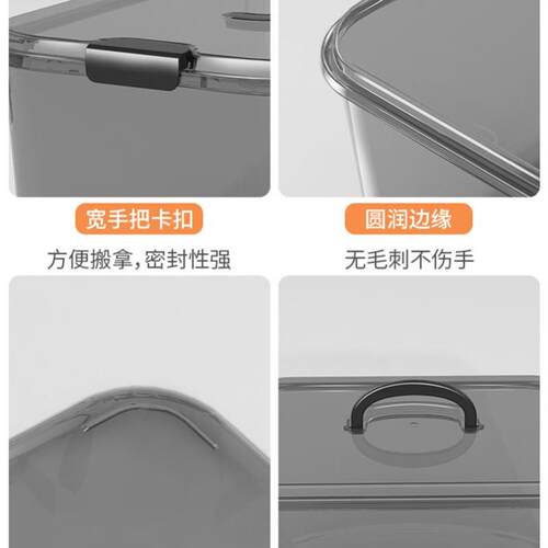 Large Transparent plastic storage box front open Toy clothes