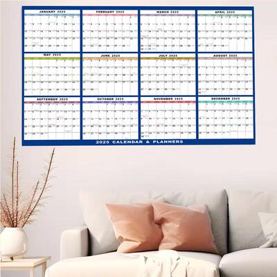 23 x35  2025 Wall Calendar Erasable Large Wet,12 Month Erase