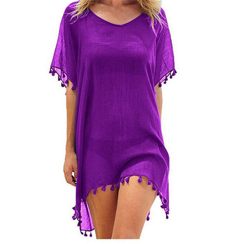 Chiffon Tassels Beach Dress Women Swim Suit Bathing Suit Cov
