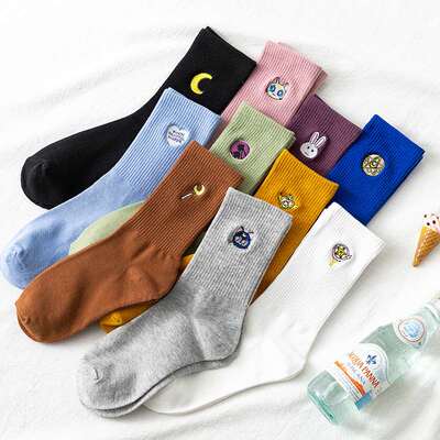 Beautiful Girl Mid-length Stockings Autumn and Winter Cute I