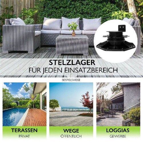 Black Pedestal Bearing Height Adjustable Building Material