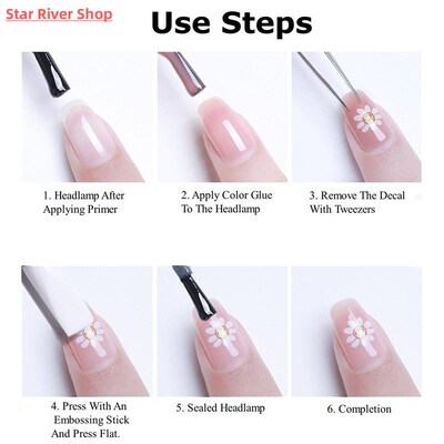 3D English Alphabet Nail Art Stickers Letter Self Adhesive S