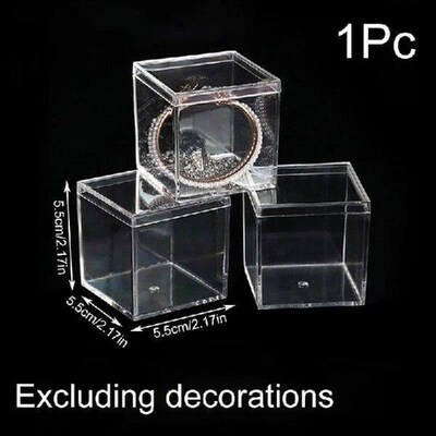 1pc With Cover  Food Candy Storage Containe Mini Acrylic
