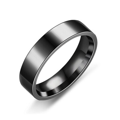 ndy Stainless Steel Black Rings for Women Wedding Rings Men